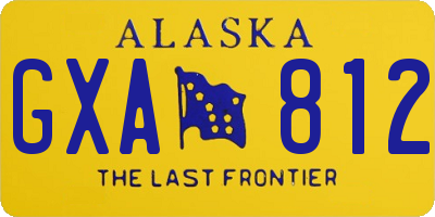 AK license plate GXA812