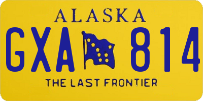 AK license plate GXA814