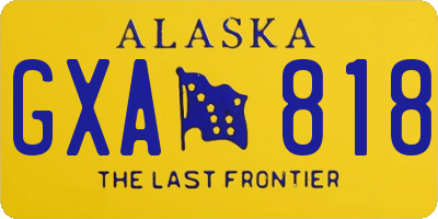 AK license plate GXA818