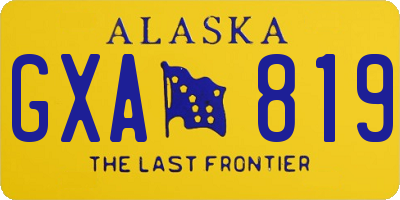 AK license plate GXA819