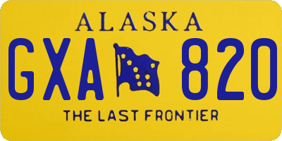 AK license plate GXA820