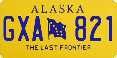 AK license plate GXA821