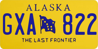 AK license plate GXA822