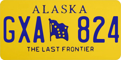 AK license plate GXA824