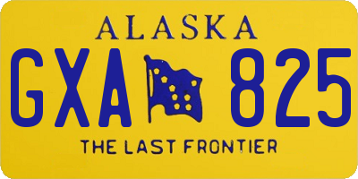 AK license plate GXA825