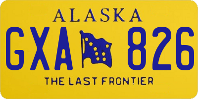 AK license plate GXA826