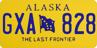 AK license plate GXA828