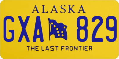 AK license plate GXA829