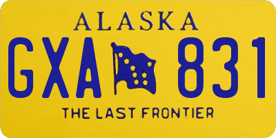 AK license plate GXA831