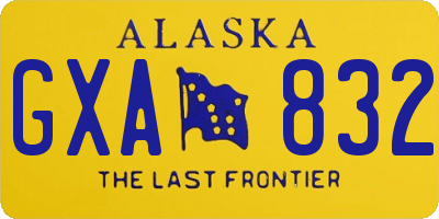 AK license plate GXA832