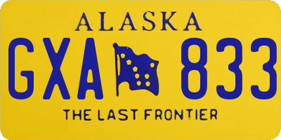 AK license plate GXA833