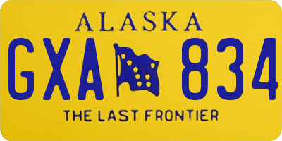 AK license plate GXA834