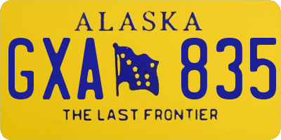 AK license plate GXA835