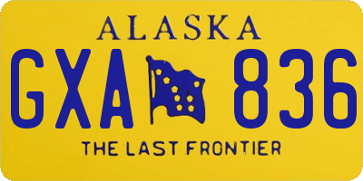 AK license plate GXA836