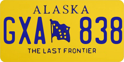 AK license plate GXA838