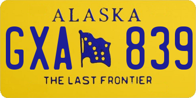 AK license plate GXA839