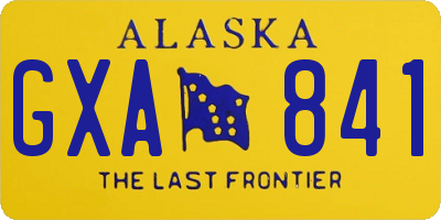 AK license plate GXA841