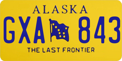 AK license plate GXA843