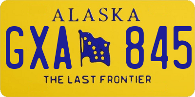 AK license plate GXA845