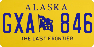 AK license plate GXA846