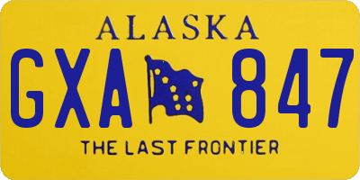 AK license plate GXA847