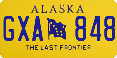 AK license plate GXA848