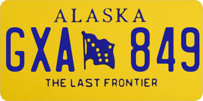 AK license plate GXA849