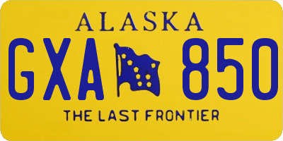 AK license plate GXA850