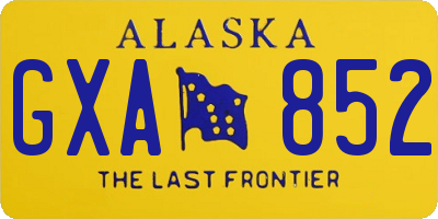 AK license plate GXA852