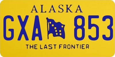 AK license plate GXA853