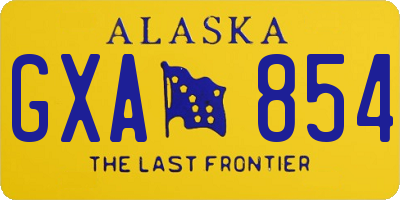 AK license plate GXA854