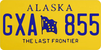 AK license plate GXA855