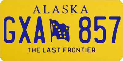 AK license plate GXA857