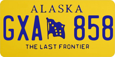 AK license plate GXA858