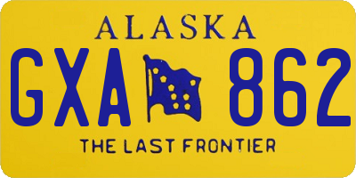 AK license plate GXA862