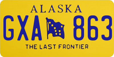 AK license plate GXA863