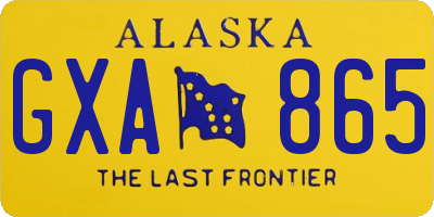 AK license plate GXA865