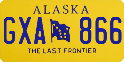 AK license plate GXA866