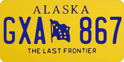 AK license plate GXA867