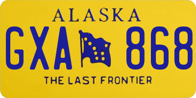 AK license plate GXA868