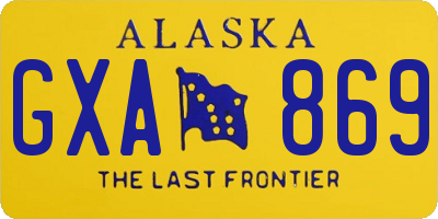 AK license plate GXA869