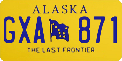 AK license plate GXA871