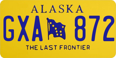 AK license plate GXA872