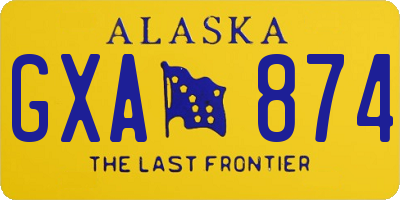 AK license plate GXA874