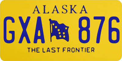AK license plate GXA876