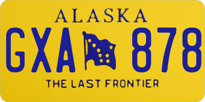 AK license plate GXA878