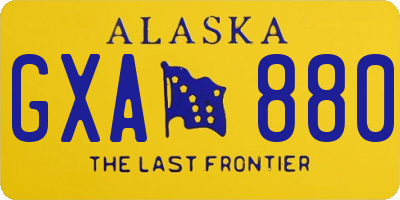 AK license plate GXA880