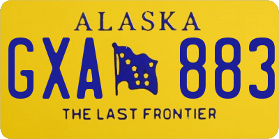 AK license plate GXA883