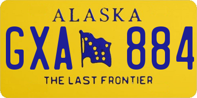 AK license plate GXA884