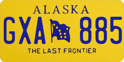 AK license plate GXA885